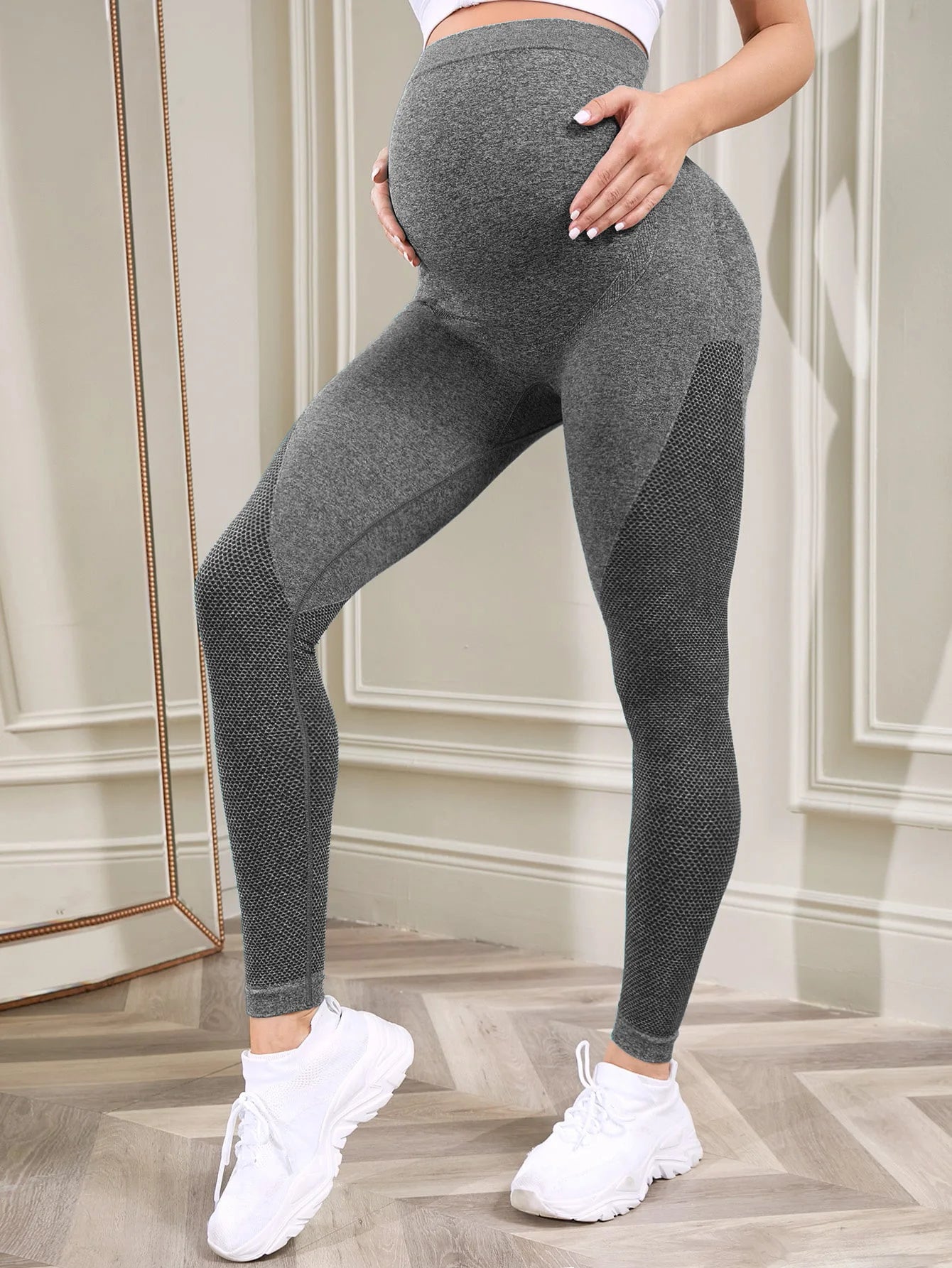 Leggings de maternité taille haute - Confort & maintien grossesse, yoga et sport