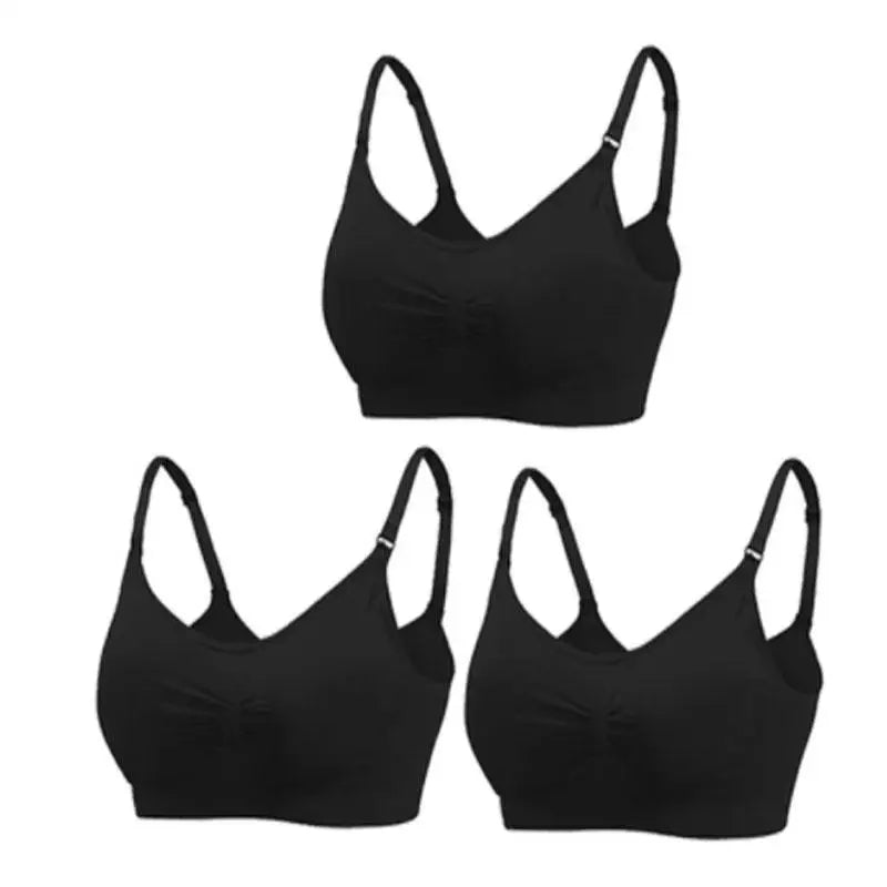 Lot de 3 soutiens-gorge d'allaitement sans armatures - confort maternité, brassière de grossesse & allaitement avec fermeture clip