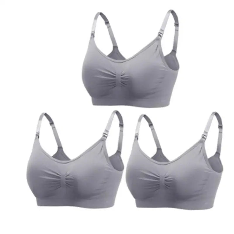 Lot de 3 soutiens-gorge d'allaitement sans armatures - confort maternité, brassière de grossesse & allaitement avec fermeture clip