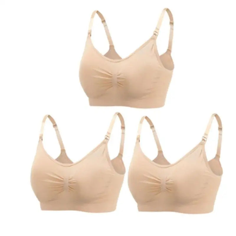 Lot de 3 soutiens-gorge d'allaitement sans armatures - confort maternité, brassière de grossesse & allaitement avec fermeture clip