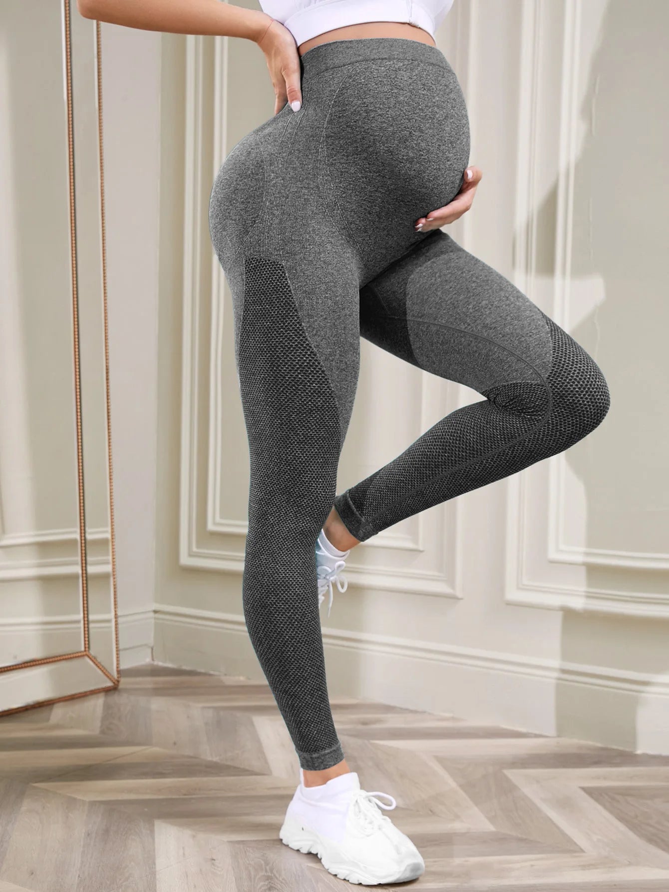 Leggings de maternité taille haute - Confort & maintien grossesse, yoga et sport